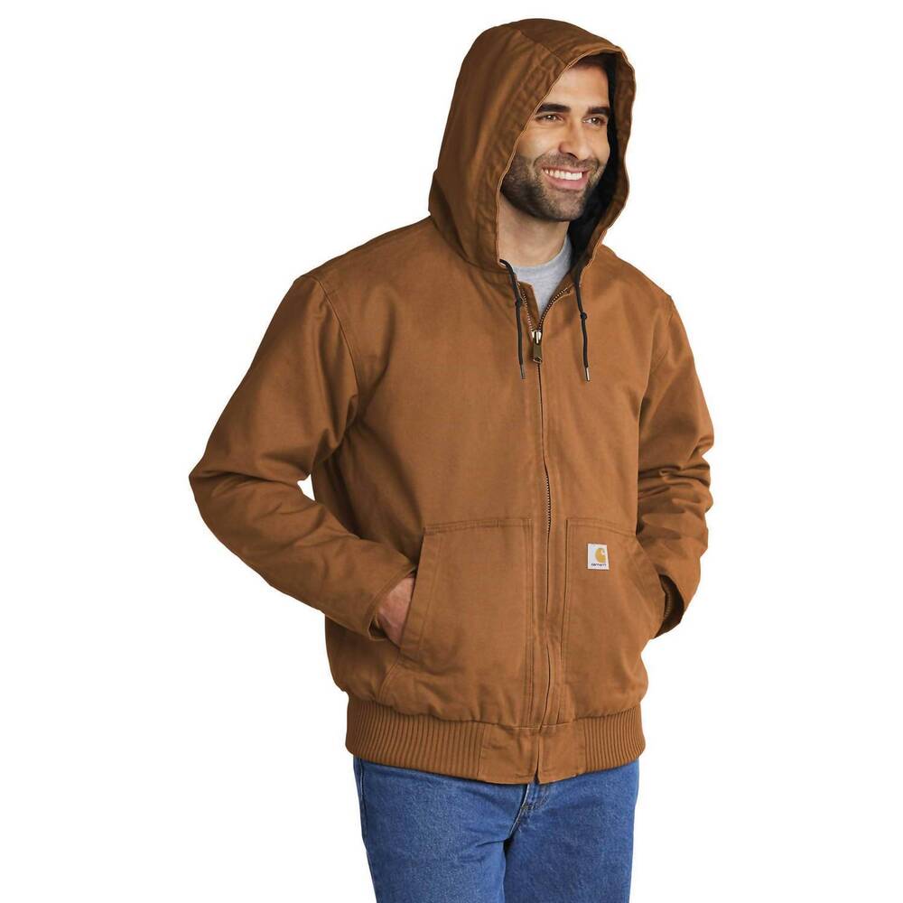NEW CARHARTT washed duck active jacket in carhartt brown